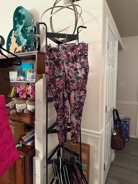 lululemon athletica Floral Print Leggings in Pink and Black